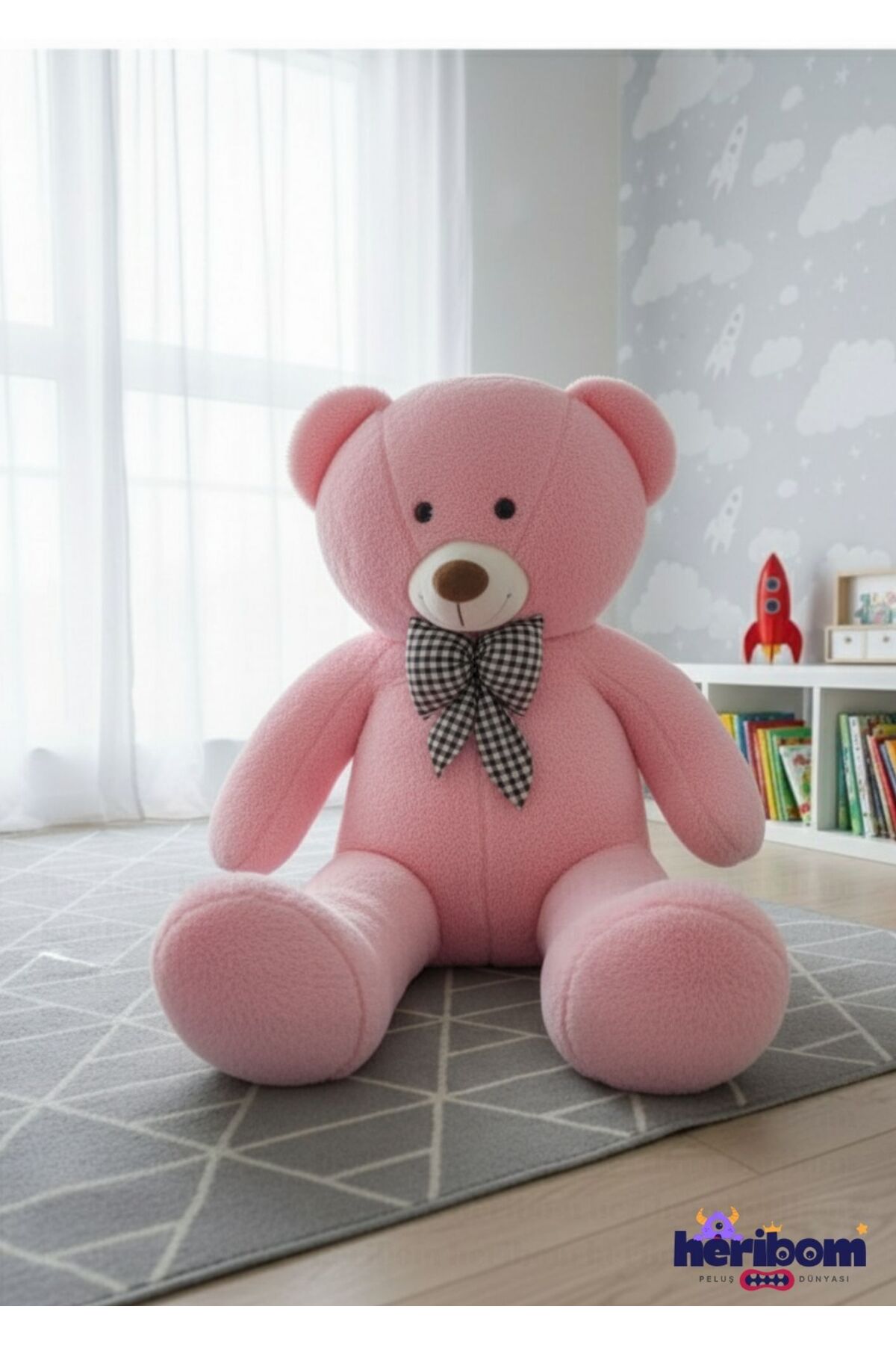 Heribom 90 Cm Peluş Ayı Büyük Boy - Sevgili Hediye- Doğum Günü Hediyesi fotoğrafı 2 (önizleme)