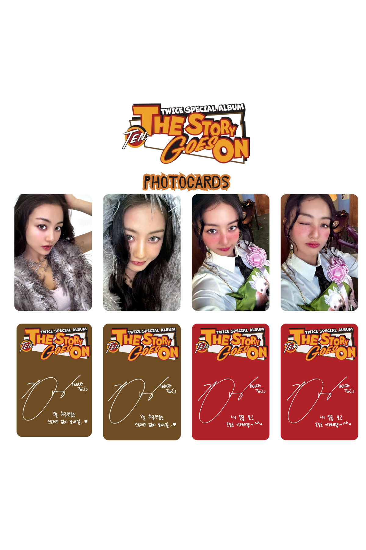 Kpop Dünyasi TWICE Jihyo '' TEN : The Story Goes On '' Photocards