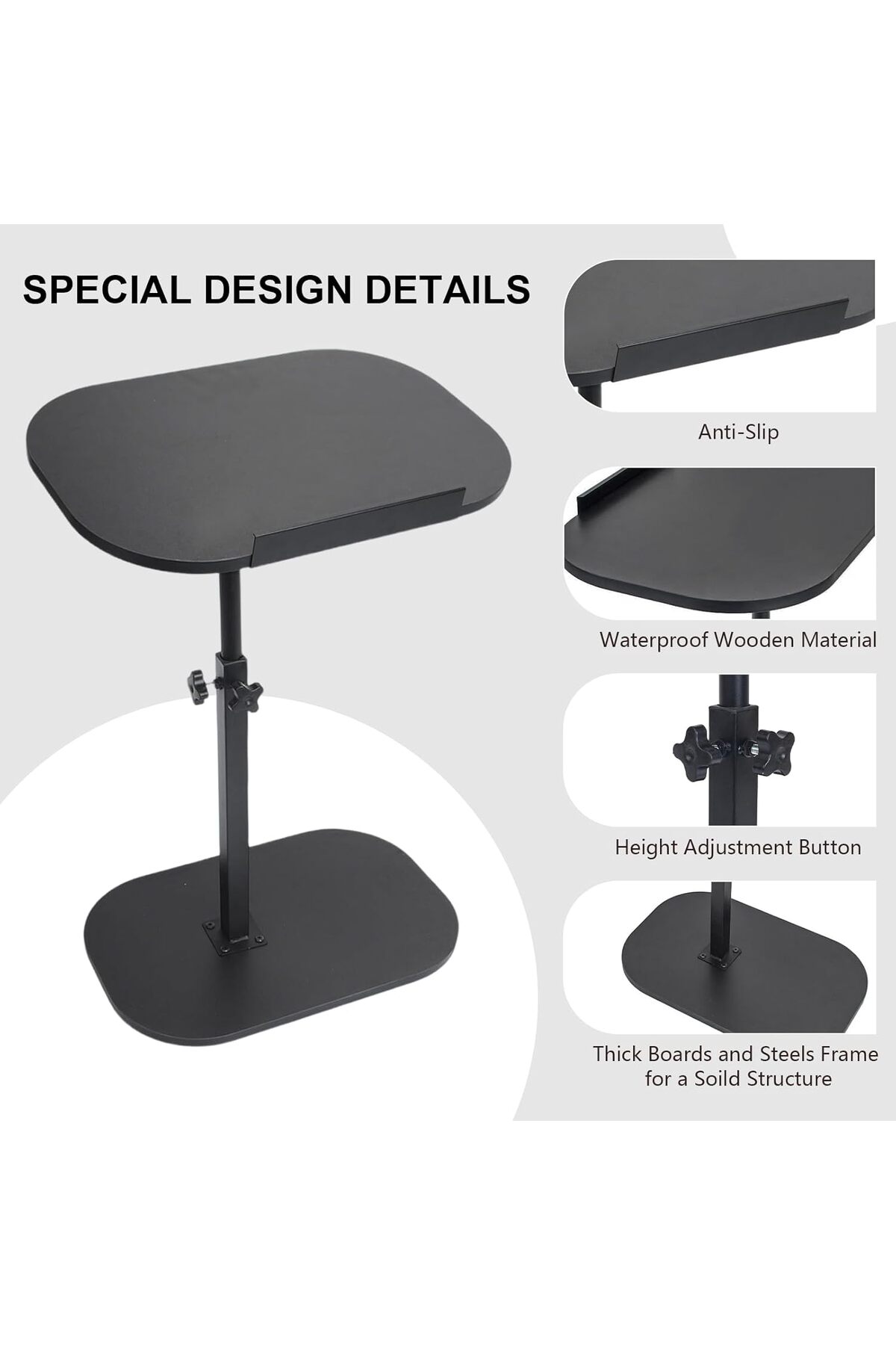 طاولة جانبية قابلة للتعديل وطاولة قهوة وطاولة نهائ...