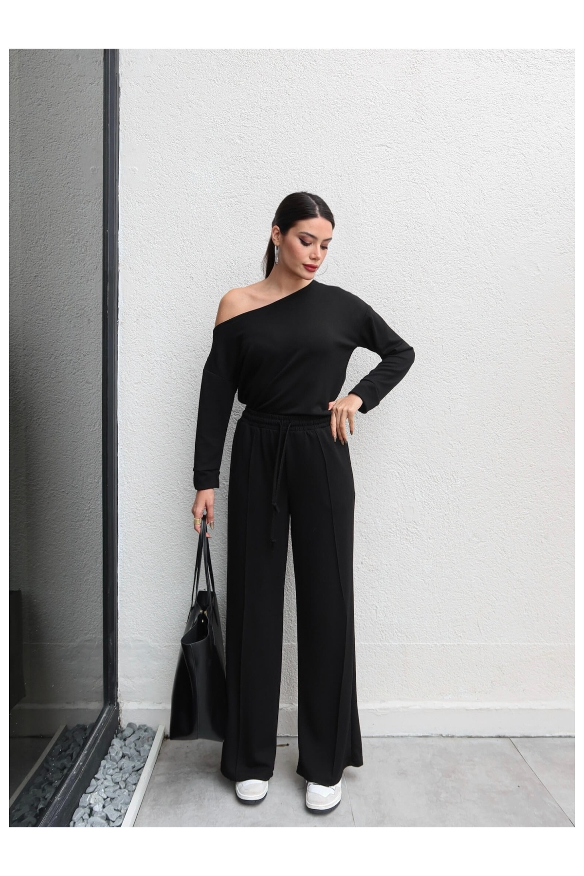 ESRAHELVACI Kayık Yaka Modal Eşofman Takım