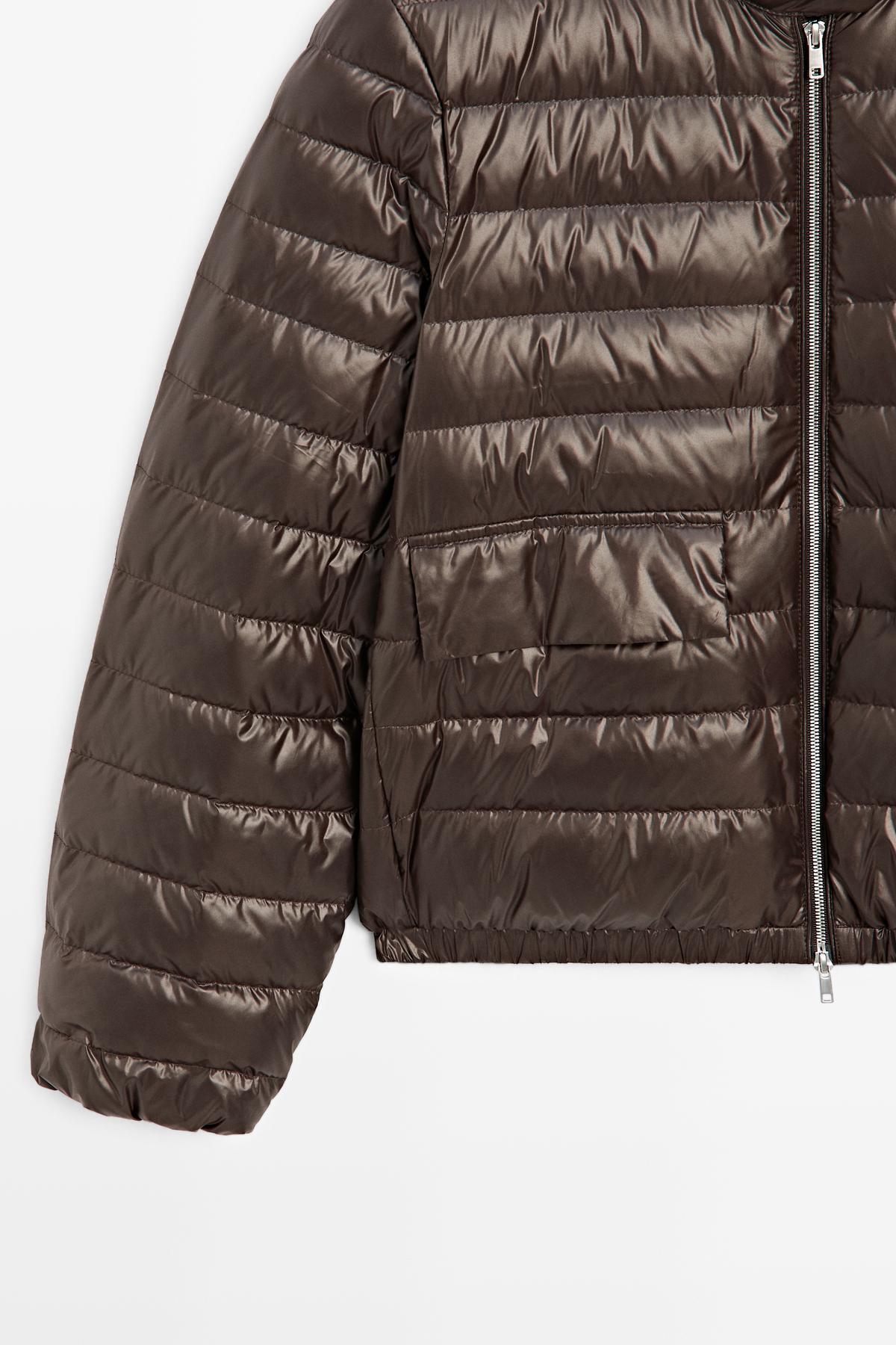 Massimo Dutti  Su geçirmez kuş tüyü bomber ceket - Görsel 7