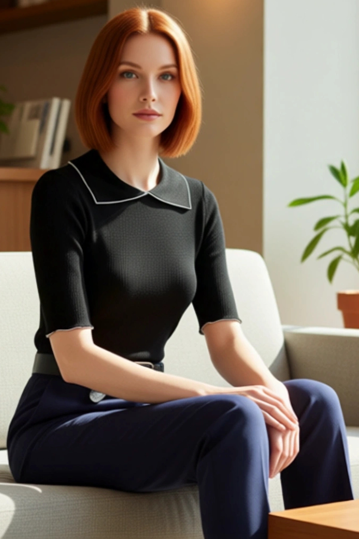 Polo Yaka Fitted Örme Bluz Rahat Yazlık Günlük Zarifane Tasarım Ve Şık
