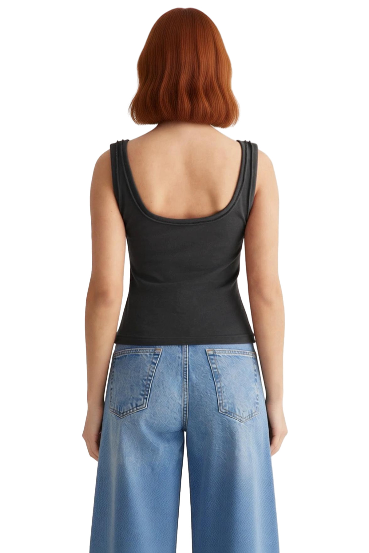 Pamuklu Kaşkorse Örme Bluz Fitted Kalıp Havuz Yaka Yazlık Günlük Yüksek Kalite