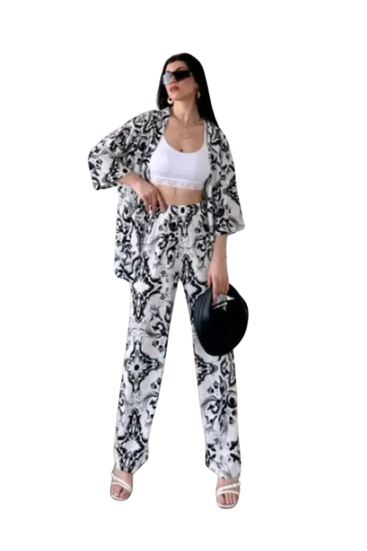 Budi Alt Üst Takım Kimono- Desenli