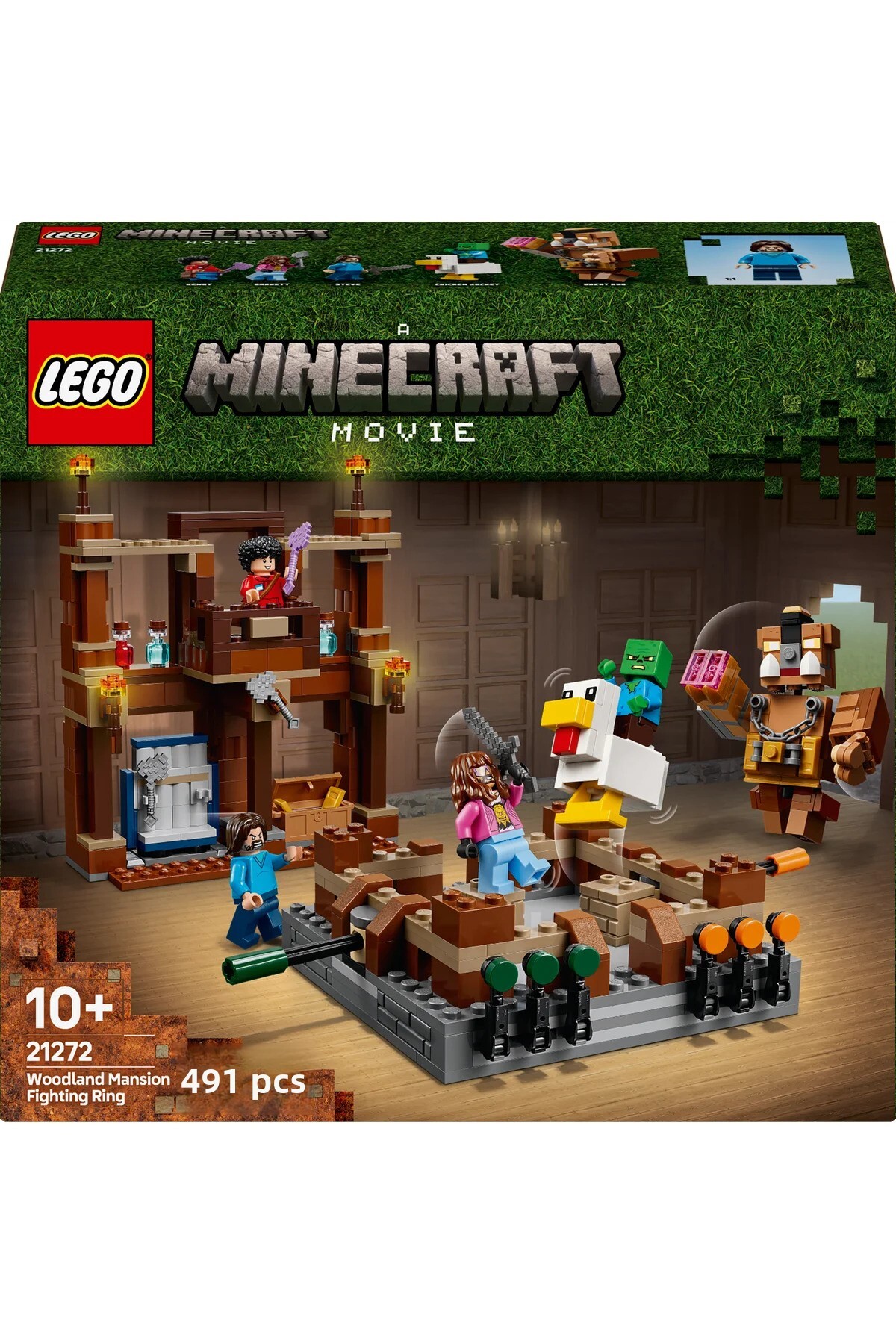 ® ماینکرفت ® حلقه‌ی مبارزه عمارت جنگلی 21272 – ست ساختنی خلاقانه ۱۰+ (۴۹۱ قطعه)