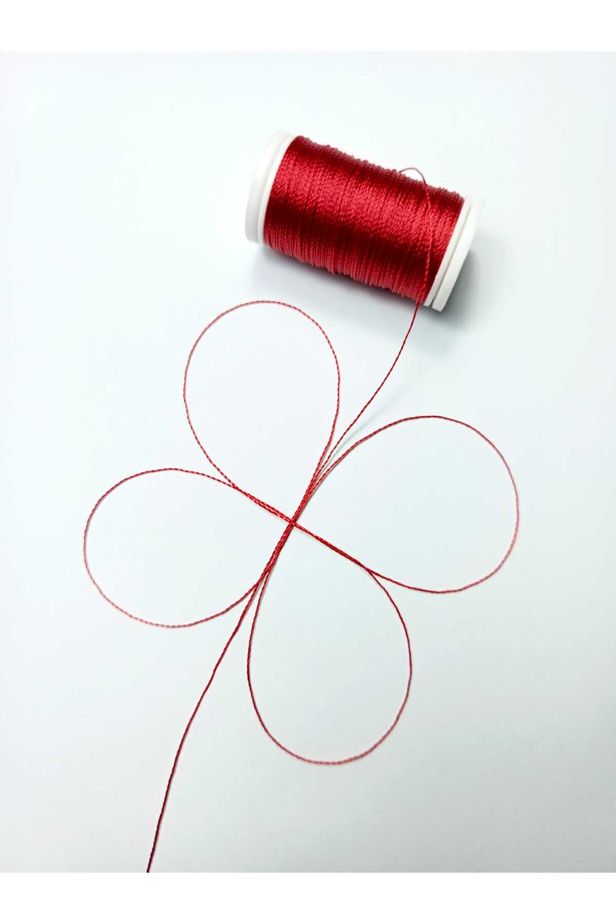 0.4 Mm 40 Metre Koyu Kırmızı Renk Tesbih ipi