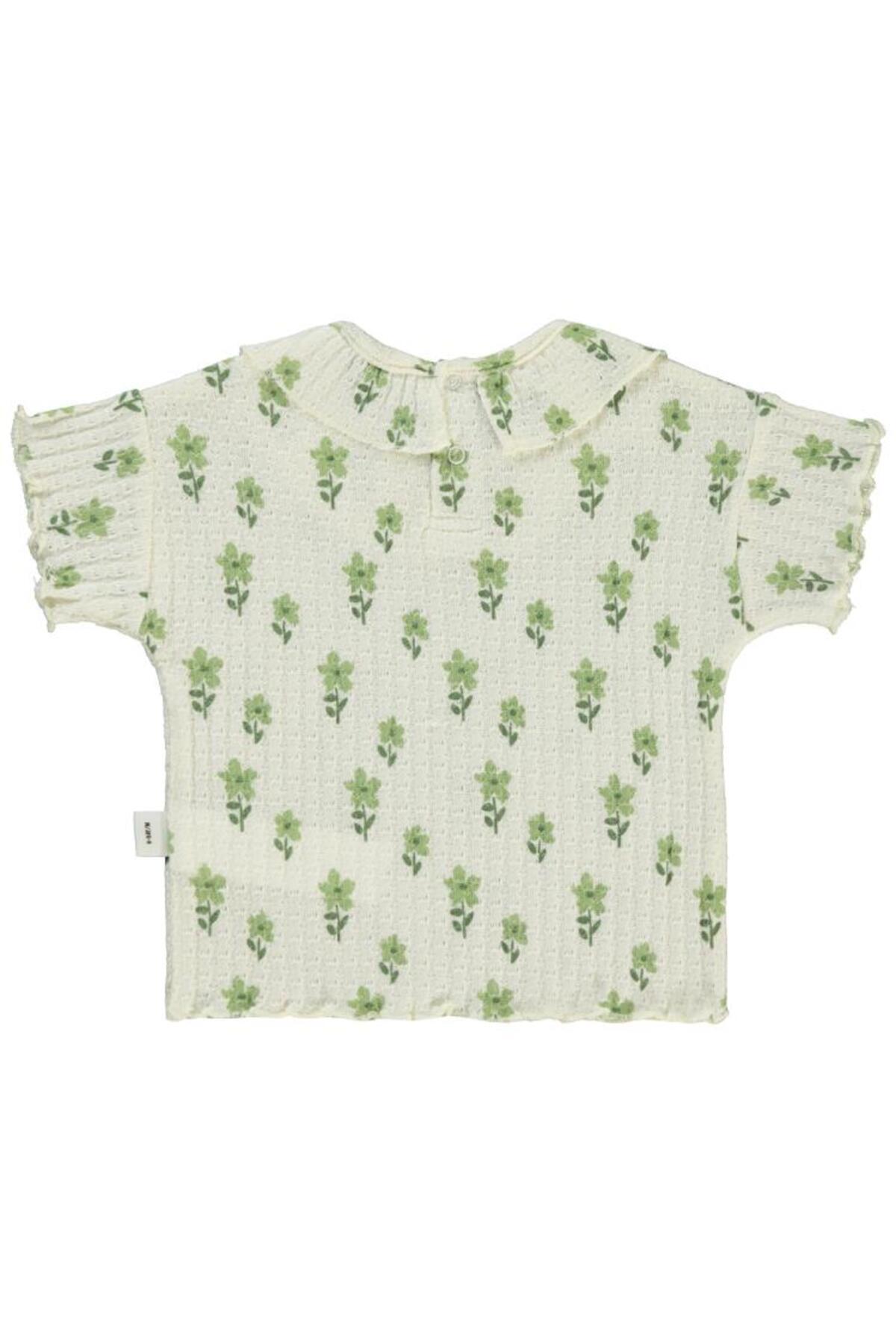 سیویل بیبی تی شرت طرح گل برای 6-18 ماه - بژ 9-12 ماه