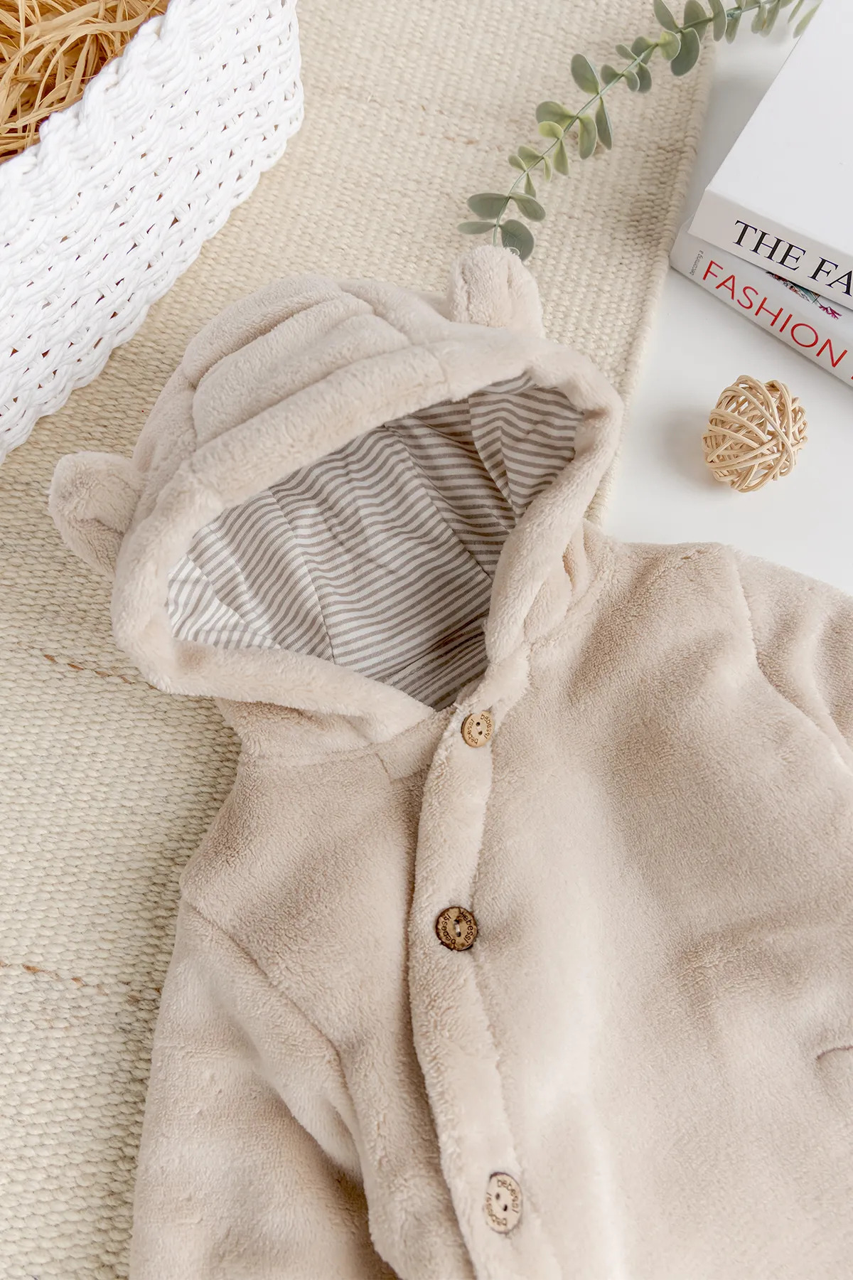 Babymod Ayıcık Figürlü Welsoft Peluş Astronot Kışlık Kız Erkek Bebek Tulum fotoğrafı 5 (önizleme)