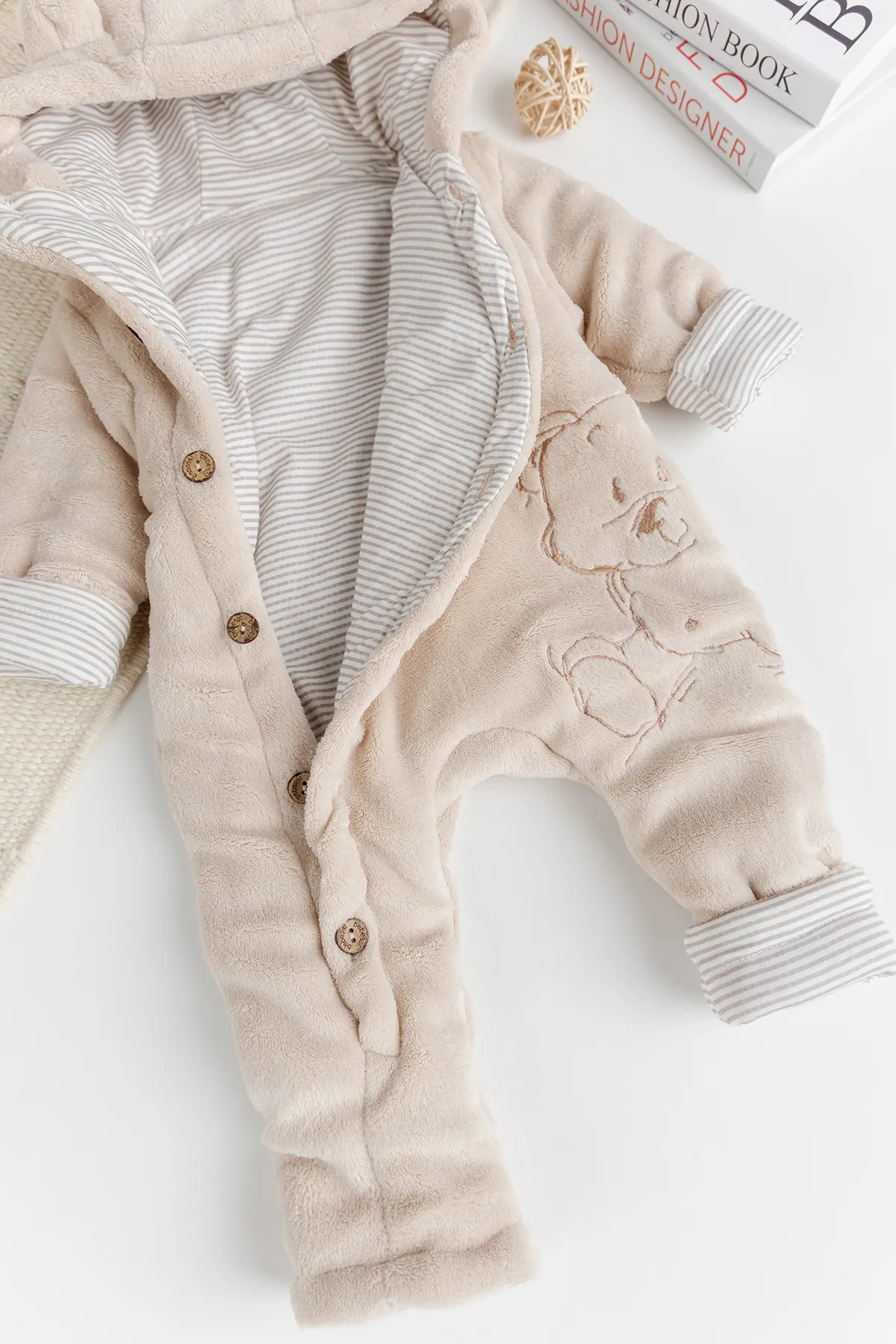 Babymod Ayıcık Figürlü Welsoft Peluş Astronot Kışlık Kız Erkek Bebek Tulum fotoğrafı 2 (önizleme)