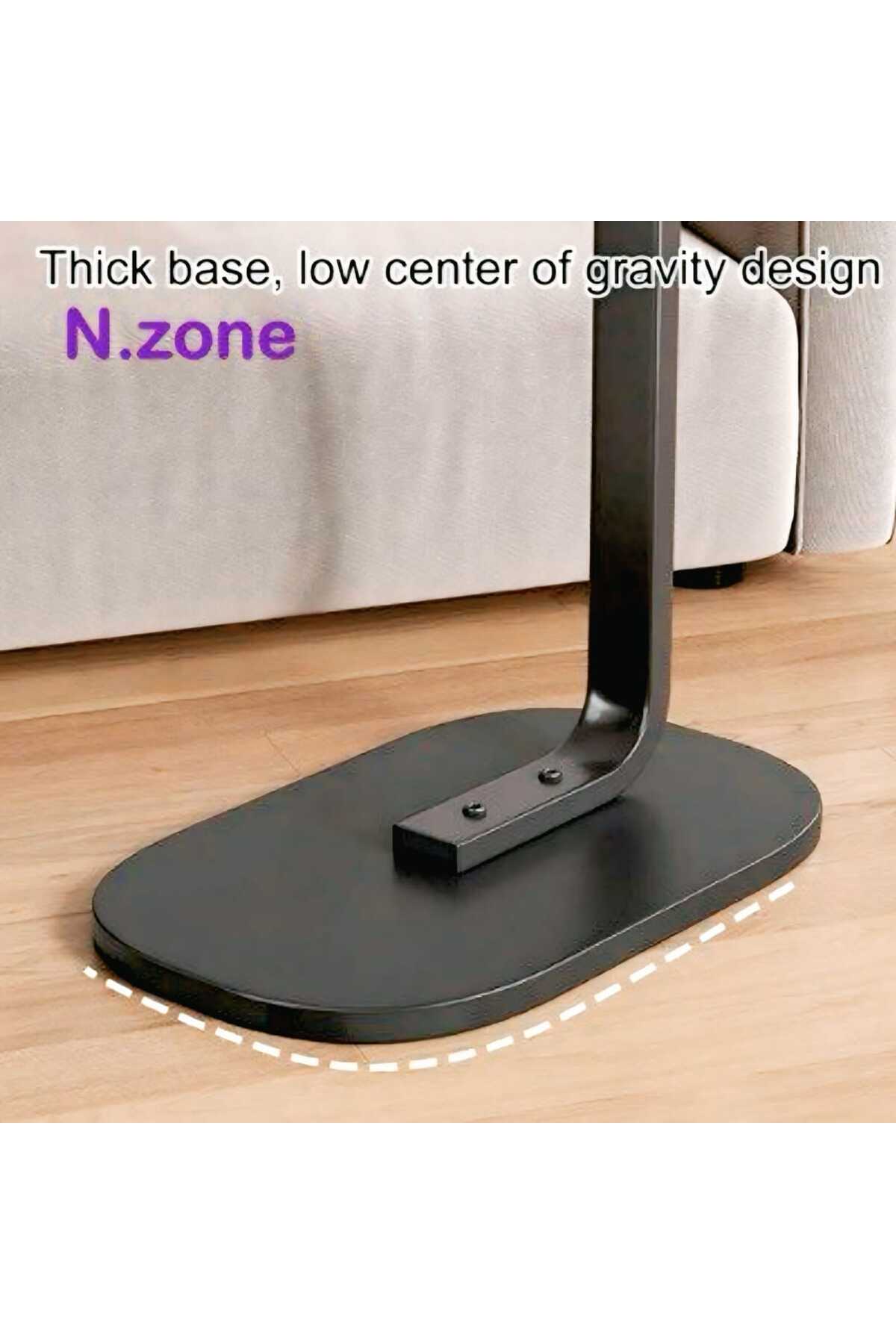 طقم من 4 قطع - طاولة قهوة عصرية | طاولة جانبية على شكل حرف C بسطح من الخشب الأسود وإطار معدني أسود