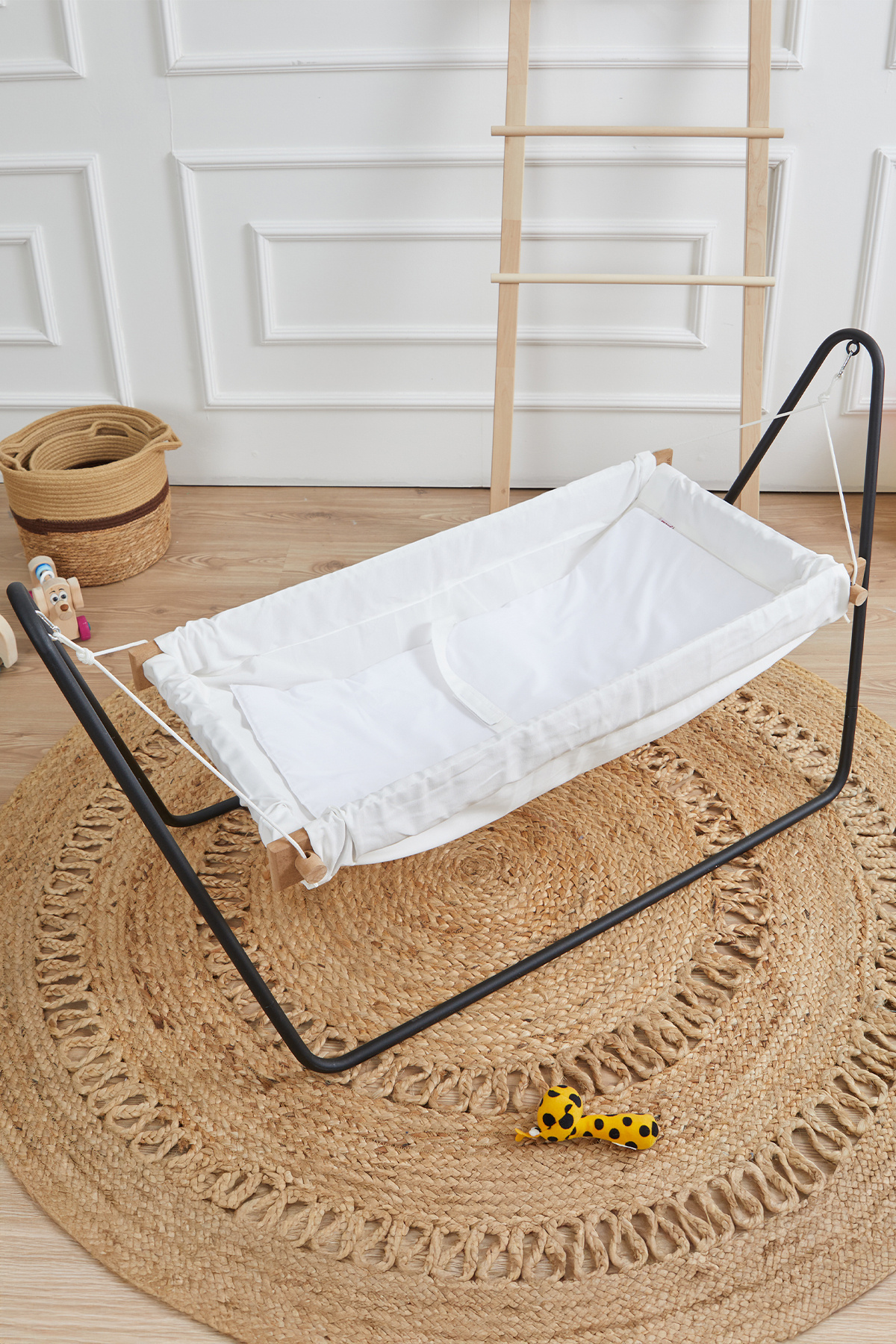 Svava Ahşap Bebek Hamak Beşik - Portatif Hamak Beşik (ham Renk) fotoğrafı 2 (önizleme)