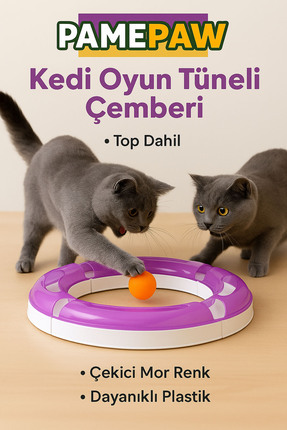 PAMEPAW Kedi Oyun Tünel Çemberi