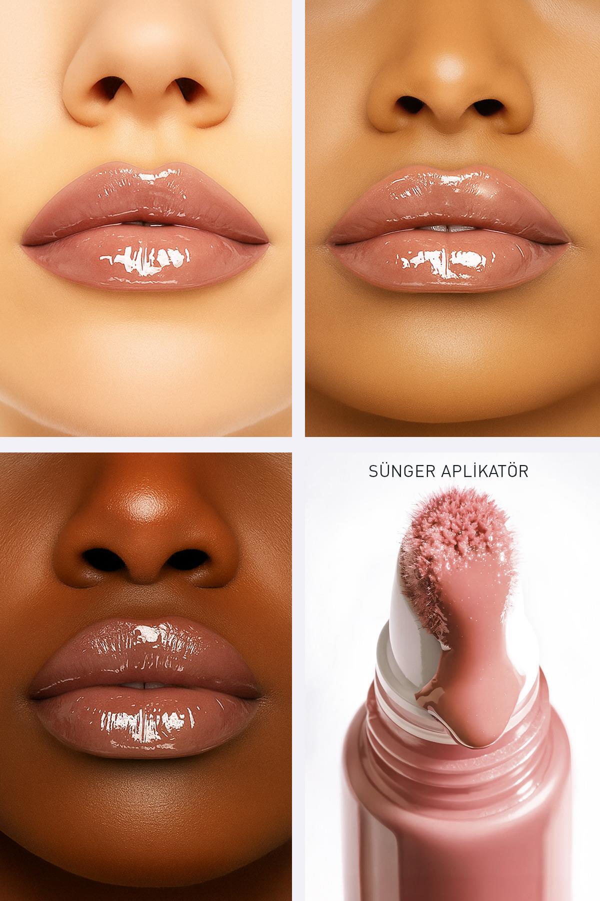 Dolgun Gürünüm ve Nemlendirici Etkili Dudak Parlatıcısı - Silky Care Lipgloss 302 Burnt Copper — بژ SILKYCARE — تصویر 3 از 7