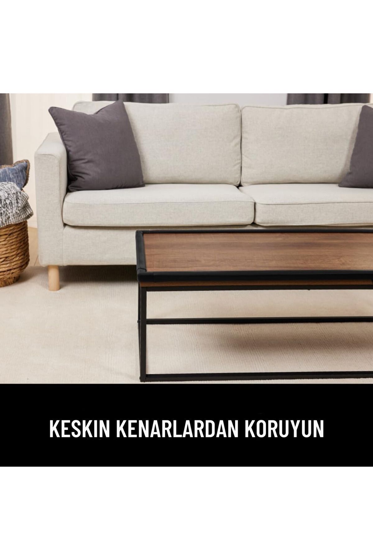 Miningaa 3M Bant Hediye 10 Metre Kenar Koruyucu + 10 Adet Mürdüm Renk Köşe Koruyucu Esnek Ve Yumuşak Kauçuk fotoğrafı 6 (önizleme)