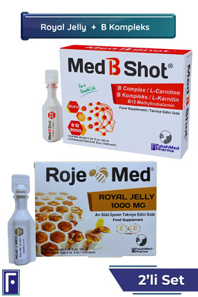 ROJEMED Royal Jelly 1000 Mg –Arı Sütü Fresh Vitamin C & E - Med B Shot , B12 ...