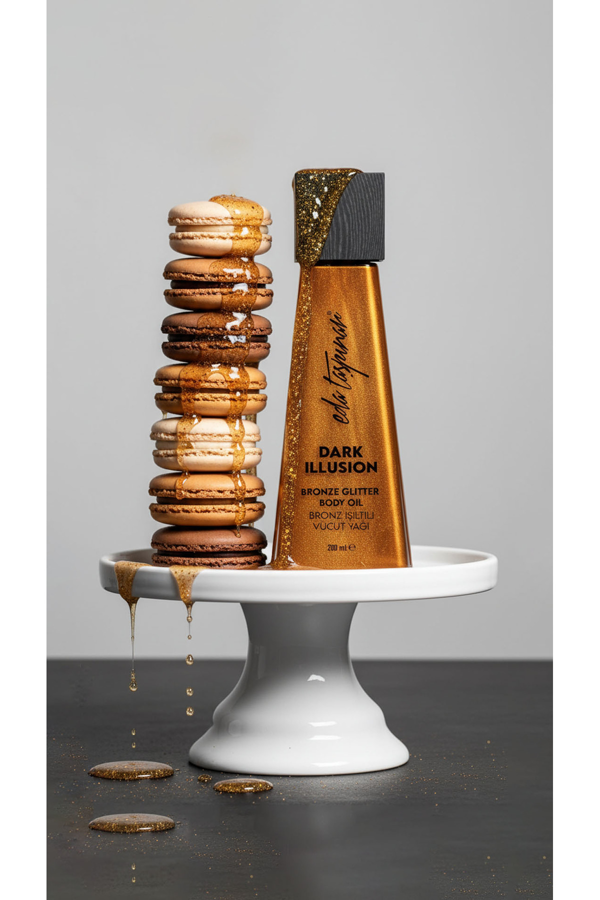 Simli Vücut Yağı Dark Illusion – Bronz Işıltı & Yoğun Parlaklık 200 ml — EDA-00206 — تصویر 7 از 8