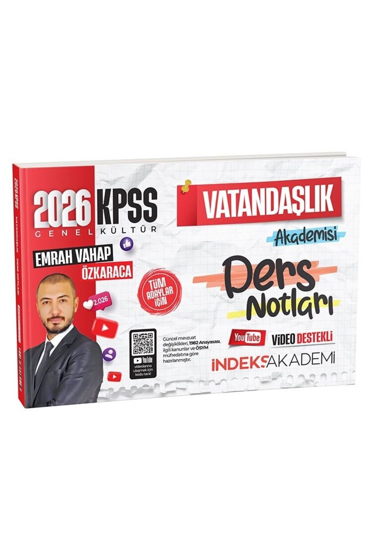 İndeks Akademi İndeks Akademi 2026 KPSS Vatandaşlık Akademisi Video Ders Notları - Emrah Vahap Özkaraca İndeks Akad