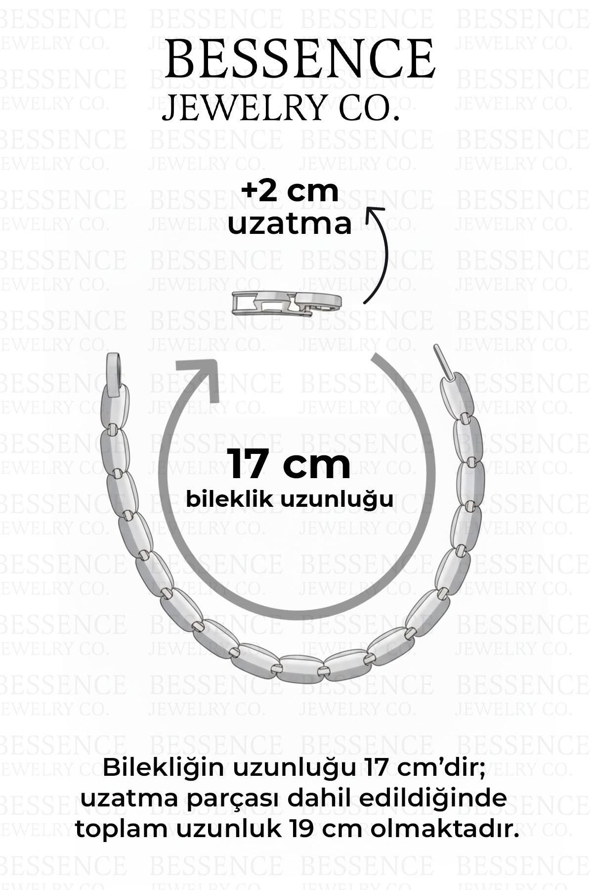 Bessence Jewelry Co Xuping Helen Model Zirkon Taşlı 14K GOLD VIP Çelik Bileklik - 17CM+2CM AYARLANABİLİR görsel 5