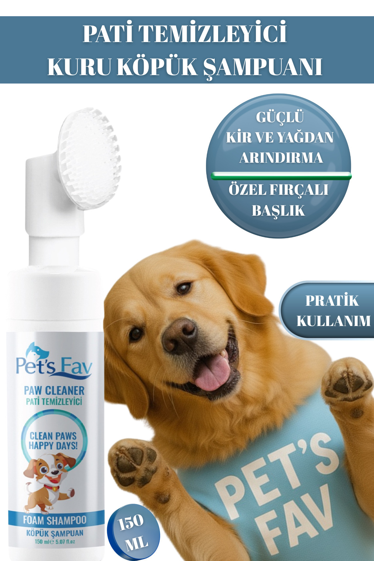 Pets Fav Köpek Hızlı ve Pratik Pati Temizleyici Organik ve Doğal