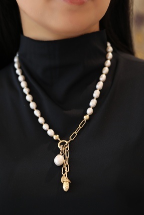 Fatma yaşar Goldline Pearl İnci Kolye