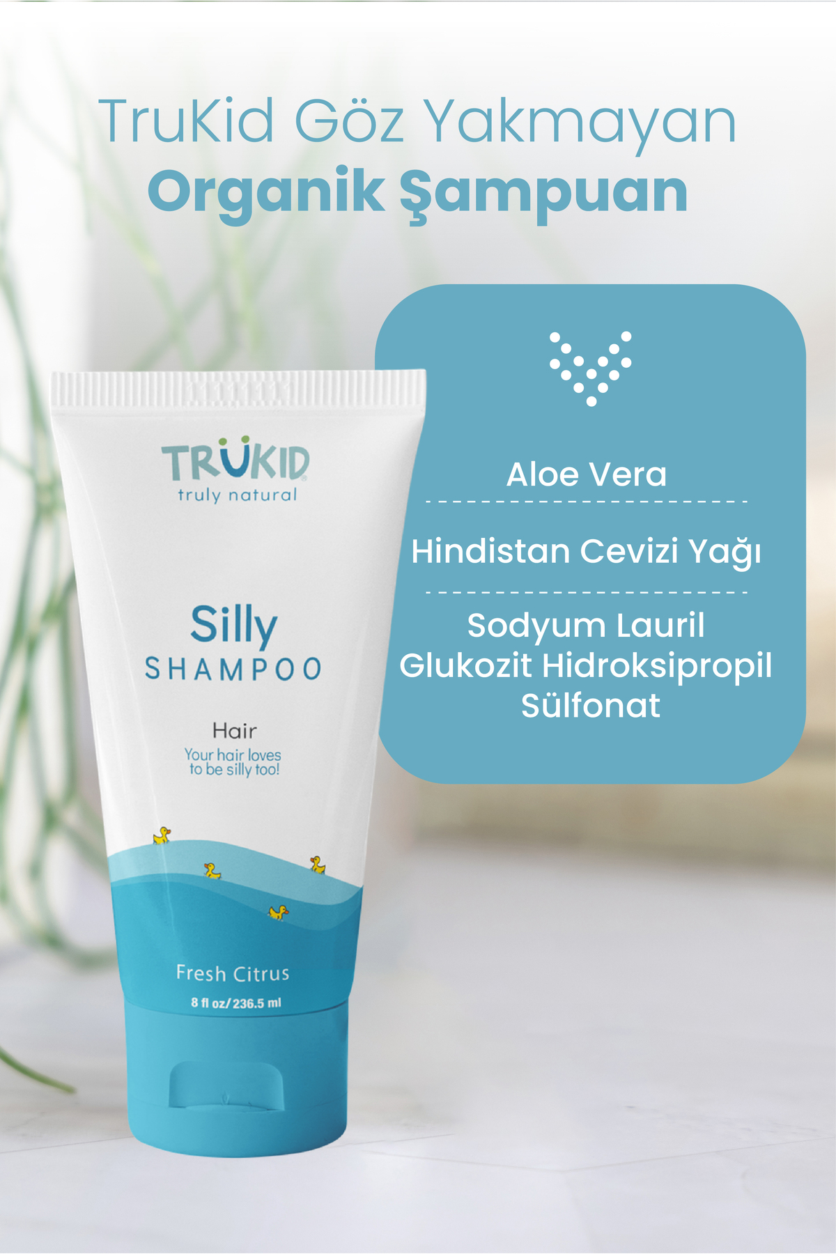Trukid Göz Yakmayan Organik Şampuan 236.5 ml - Silly Shampoo fotoğrafı 3 (önizleme)