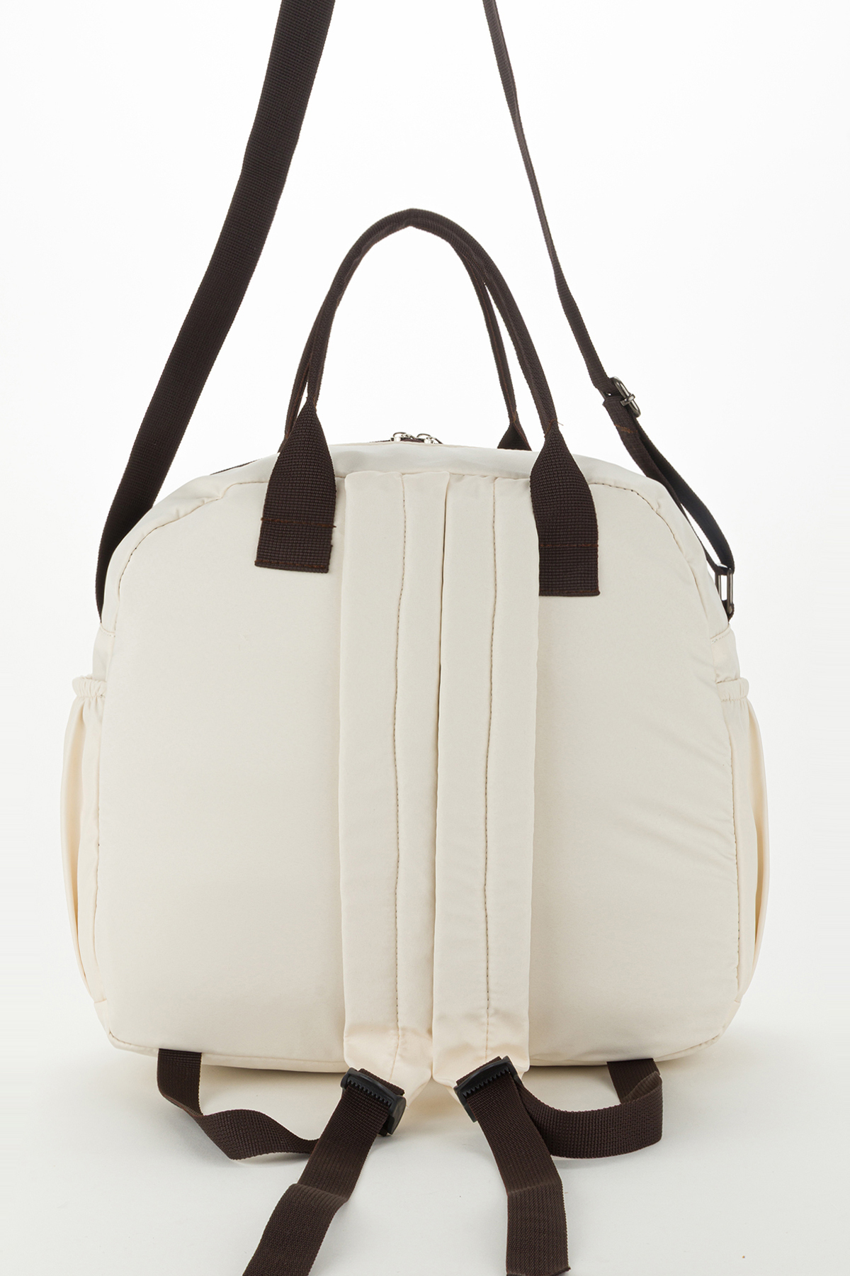 Halk Sepeti Anne Bebek Bakım Sırt ve Omuz Çantası Püsküllü Model Su Geçirmez Geniş Termal Biberon Gözlü fotoğrafı 4 (önizleme)