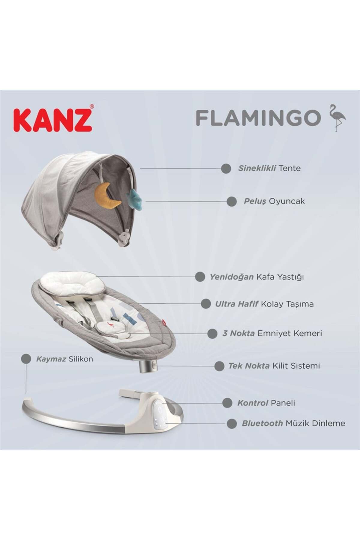 Kanz Flamingo Elektrikli Ana Kucagı Fume fotoğrafı 3 (önizleme)