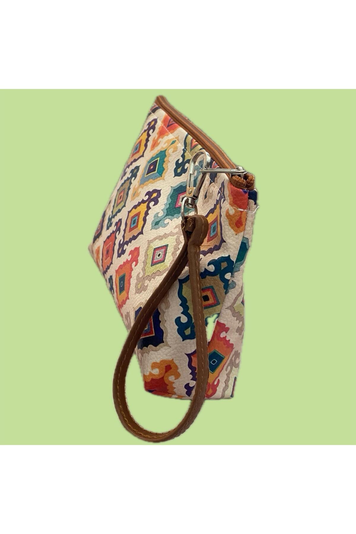 Filemo tasarım Kadın Renkli Clutch Çanta görsel 2