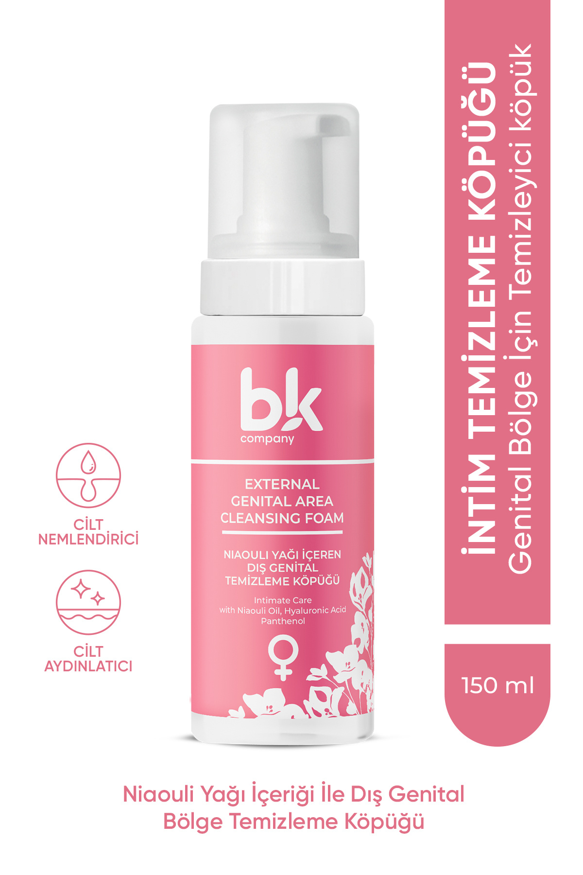 BK COMPANY Niaouli Yağı Formüllü Genital Bölge Temizleme Köpüğü 150 Ml