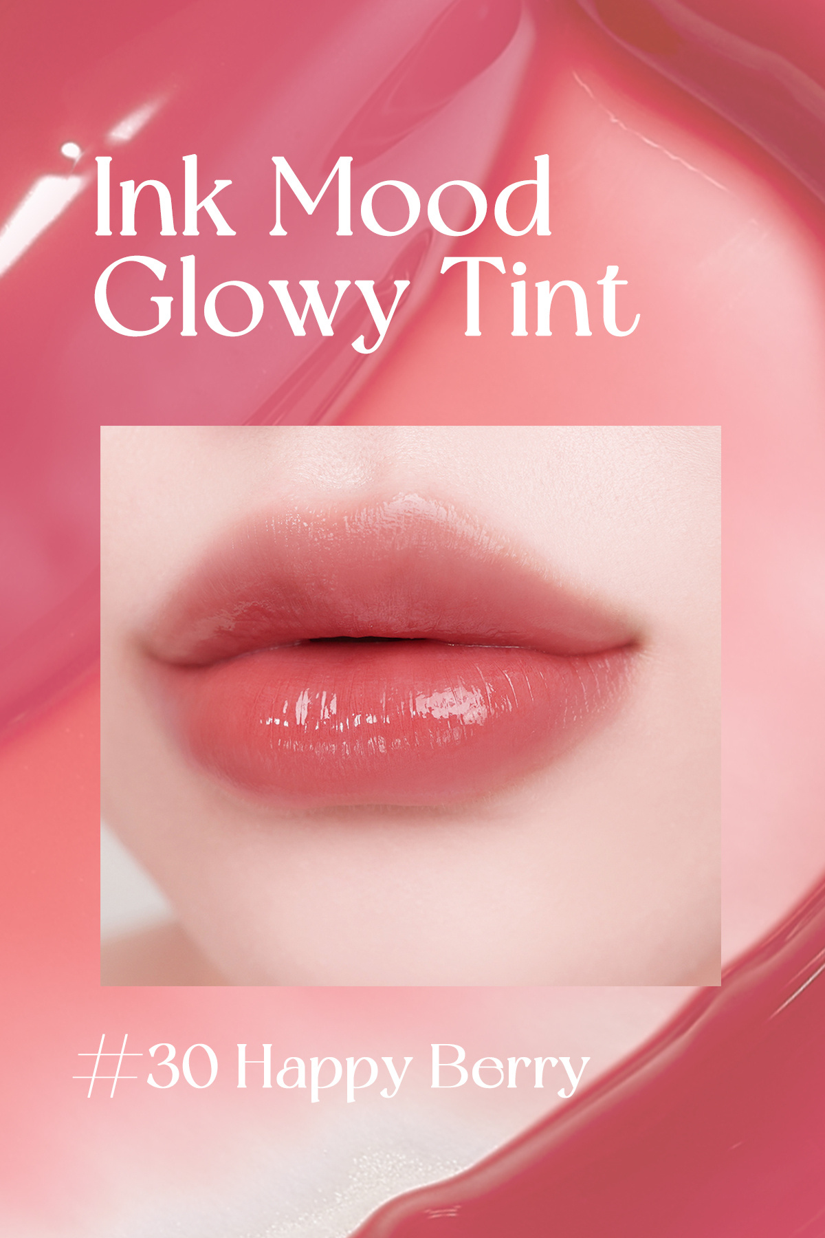 Kalıcı, Pigmentli, Parlak Bitişli Tint Ink Mood Glowy Tint (30 Happy Berry) (Soft Berry) — صورتی 6412 — تصویر 3 از 9