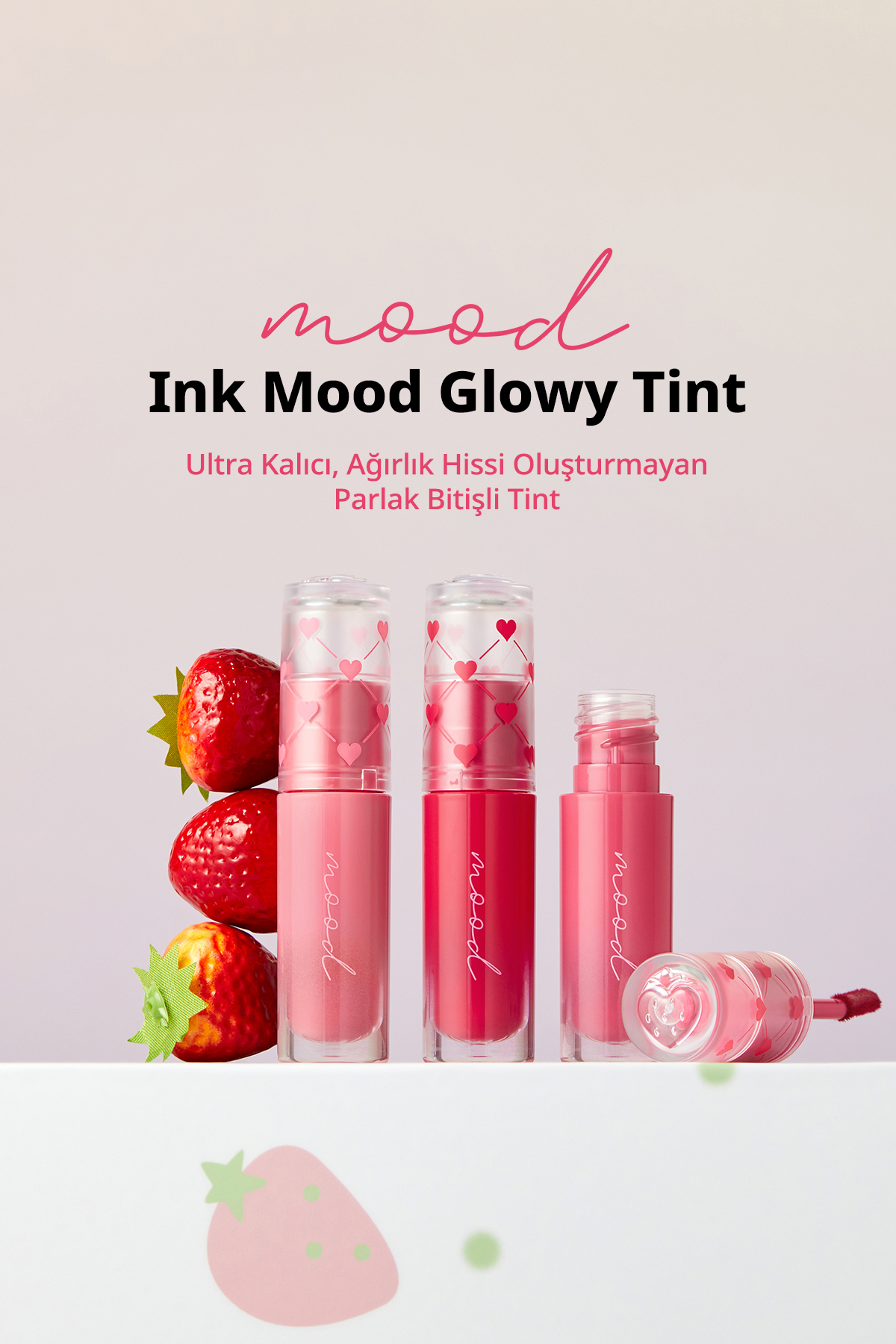 Kalıcı, Pigmentli, Parlak Bitişli Tint Ink Mood Glowy Tint (30 Happy Berry) (Soft Berry) — صورتی 6412 — تصویر 9 از 9