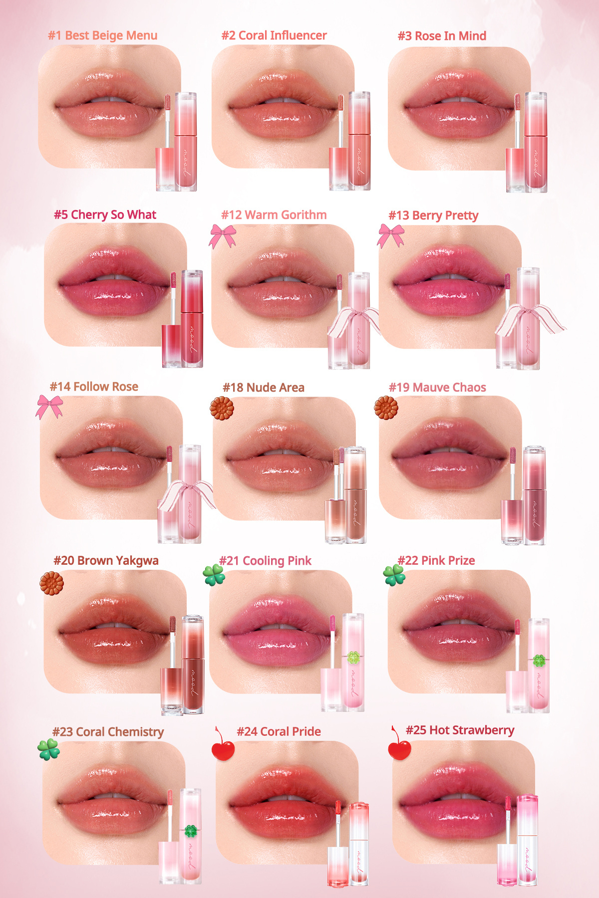 Kalıcı, Pigmentli, Parlak Bitişli Tint Ink Mood Glowy Tint (30 Happy Berry) (Soft Berry) — صورتی 6412 — تصویر 4 از 9