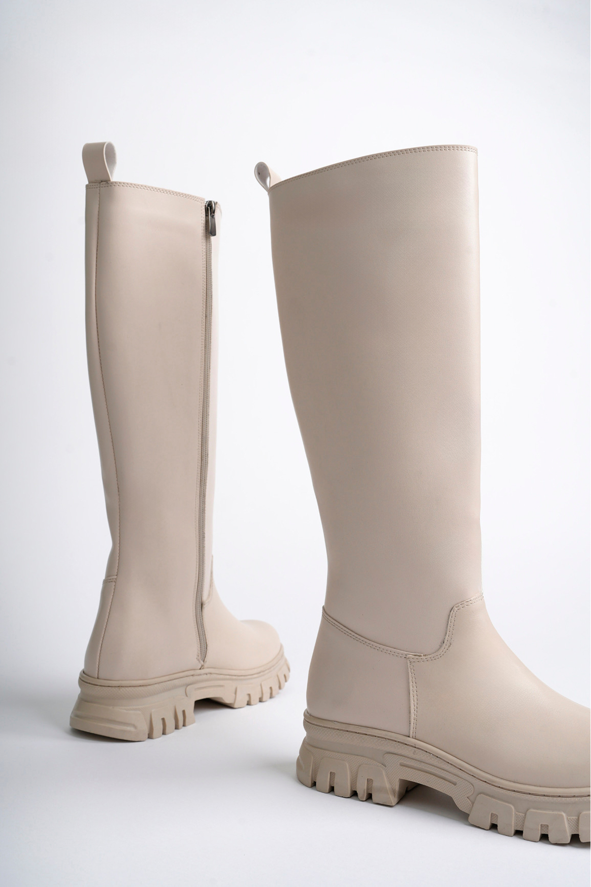 Freemax  Garantili Esnek içi Kürklü Kaymaz Kauçuk Taban Su Geçirmez Çizme P Ten - Görsel 8