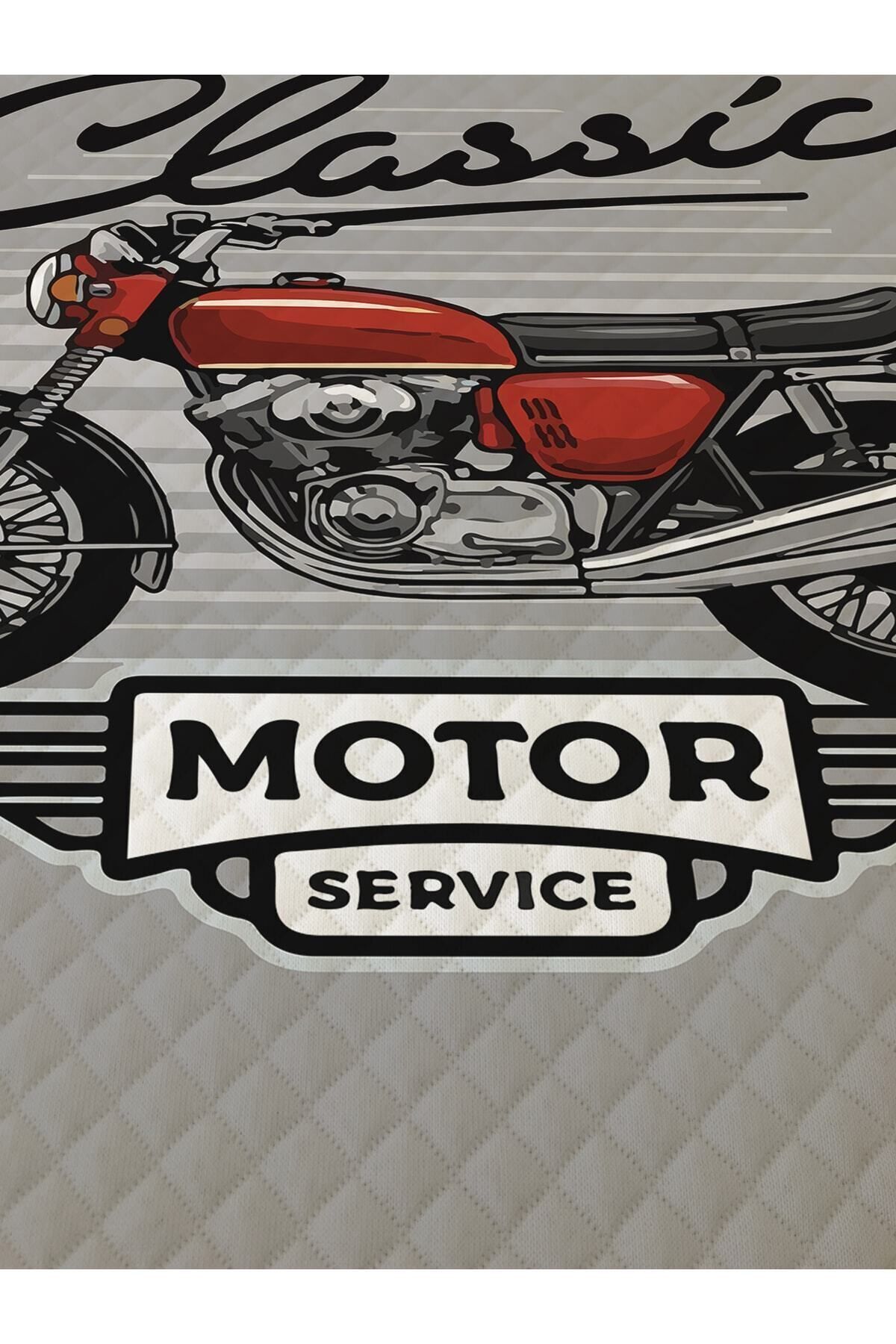 Evmila Klasik Motor Desen Tek Kişilik Çocuk Pike Takımı 160x220 cm fotoğrafı 4 (önizleme)