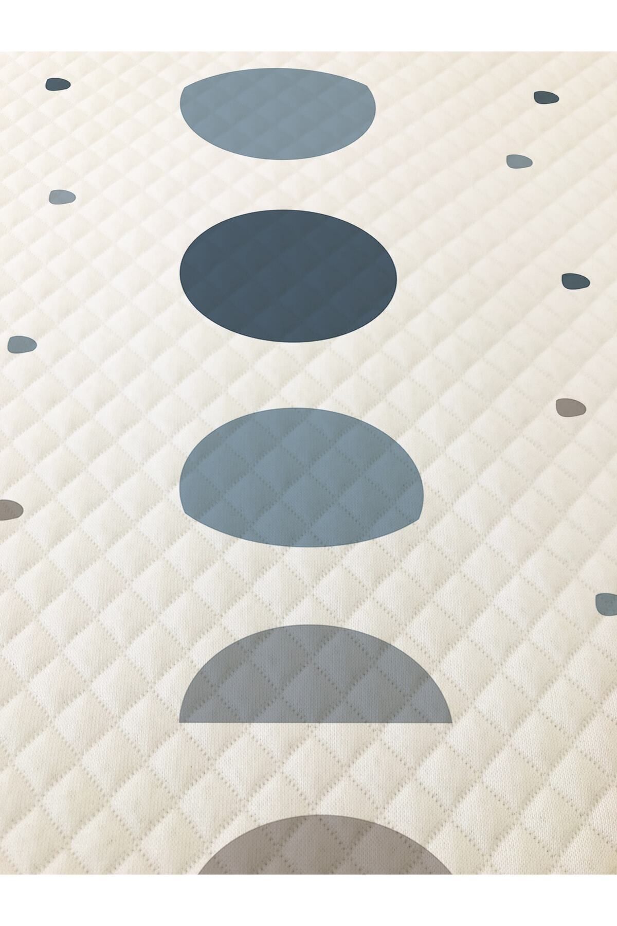 Evmila Geometrik Desenli Bebek Ve Çocuk Baskılı Tek Kişilik Pike Takımı 160x230 Beyaz fotoğrafı 4 (önizleme)