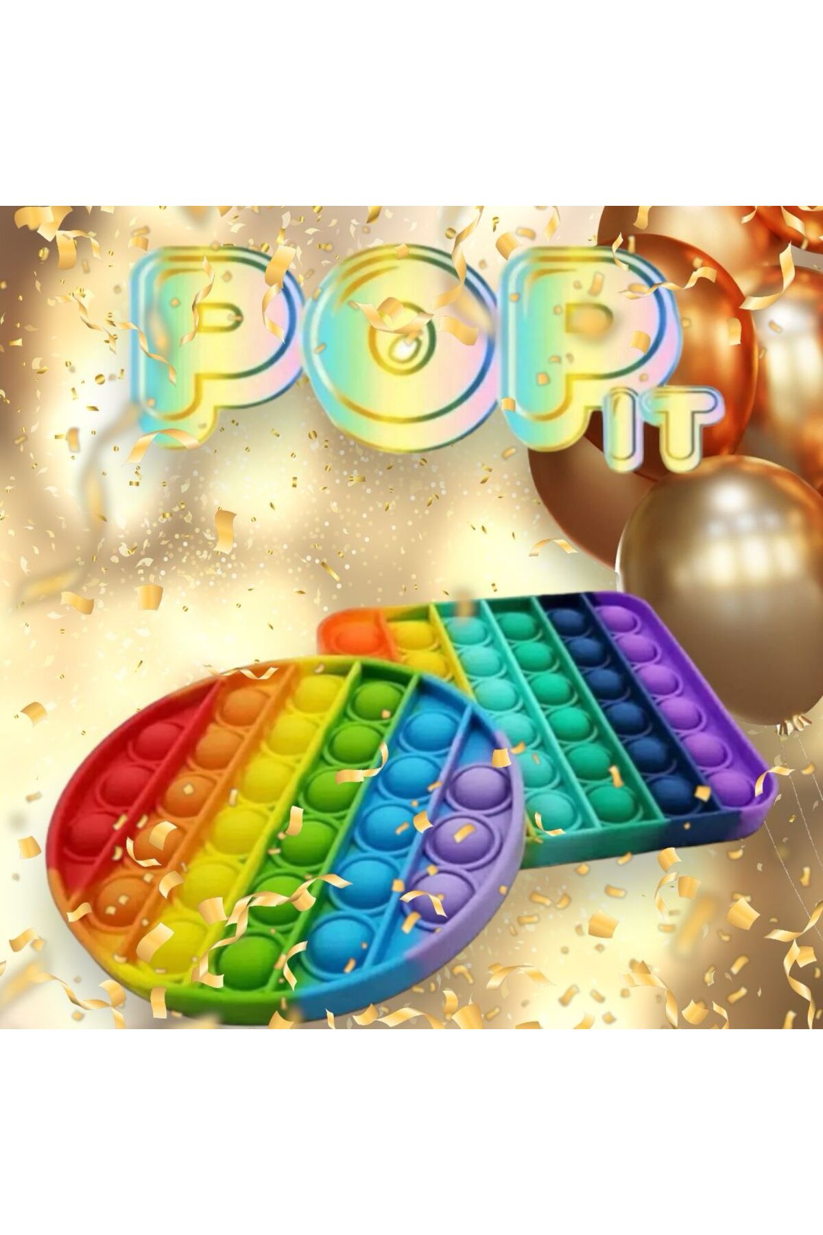 HOLLYHOME 2'li Pop It Kare-sekizgen Duyusal Oyuncak Zihinsel Gelişim Stres Popit 2 Ad fotoğrafı 2 (önizleme)