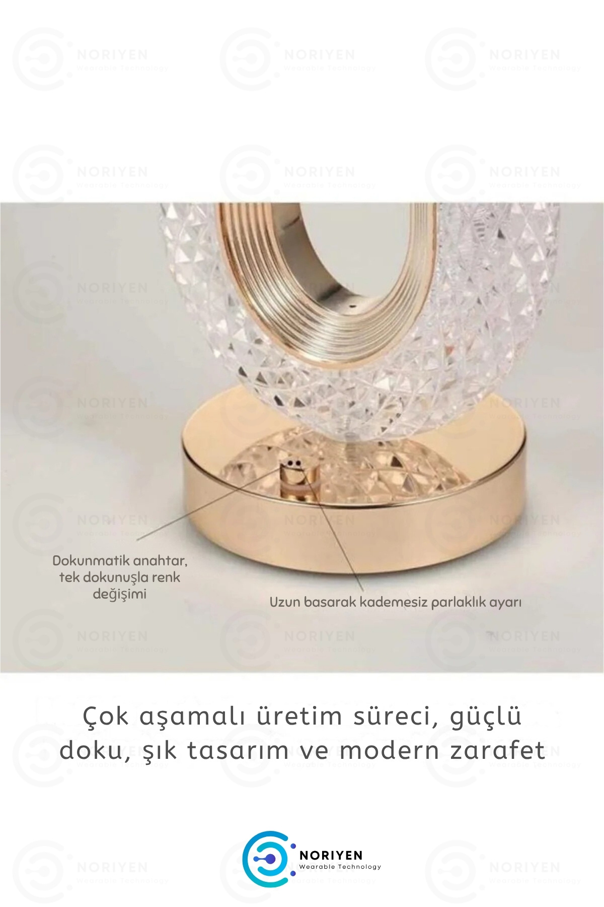 Yeni Nesil Şarjlı Akrilik LED Kristal Elmas Dekoratif Dokunmatik Romantik Masa & Gece Lambası