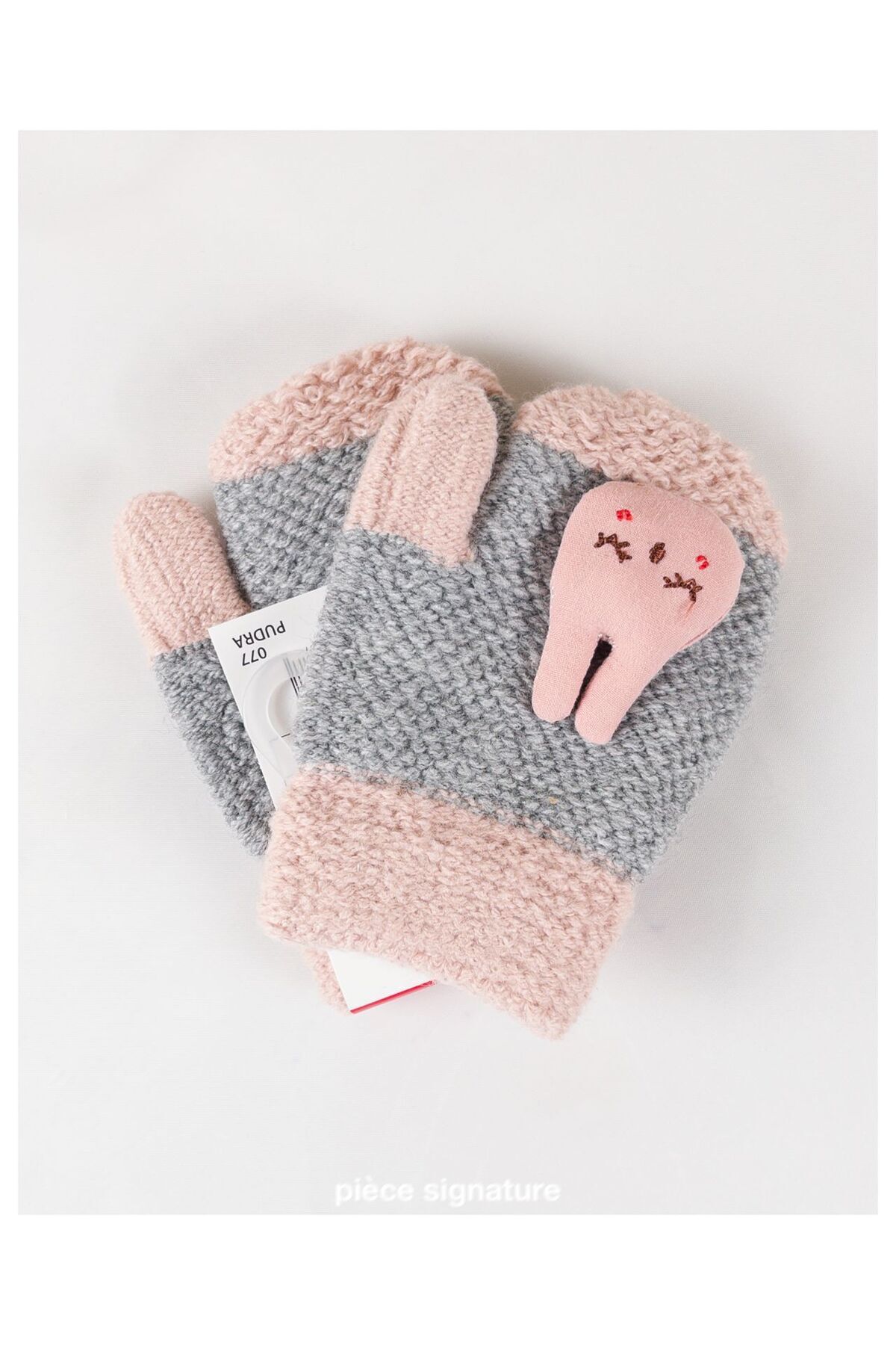 PIECE SIGNATURE Aksesuarlı %100 Acrylic Bebek Eldiven ( 1-3 Yaş ) fotoğrafı 3 (önizleme)