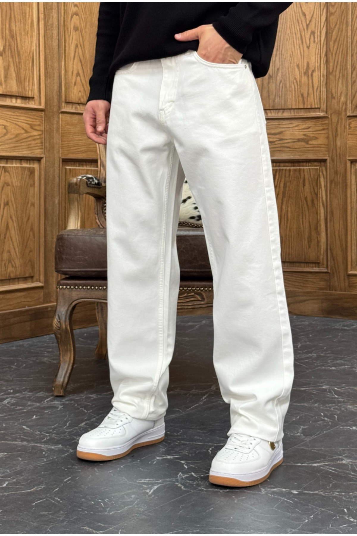 corfixman  Baggy Beyaz Pantolon - Görsel 7