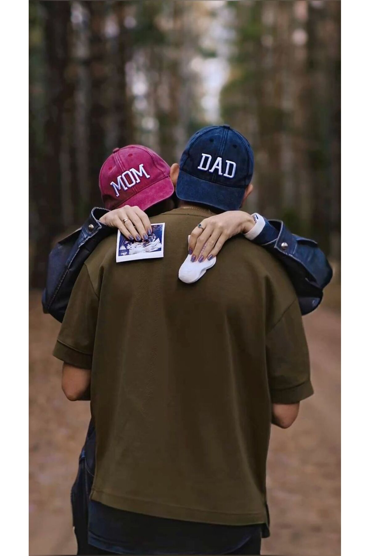 sapkamania Mom & Dad 2'li çift yıkamalı şapkası görsel 3