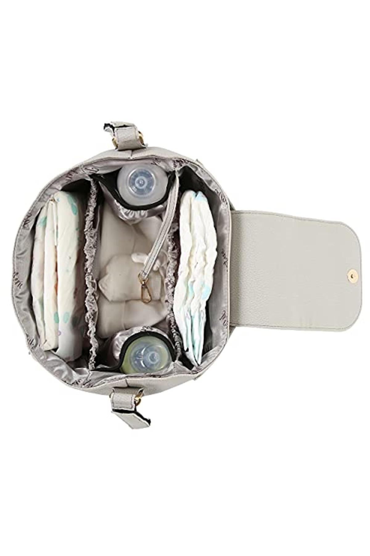 motheric Gri Bebek Arabası Organizer Omuz Askılı Bakım Çantası, Puset Düzenleyici Organizatörü fotoğrafı 3 (önizleme)