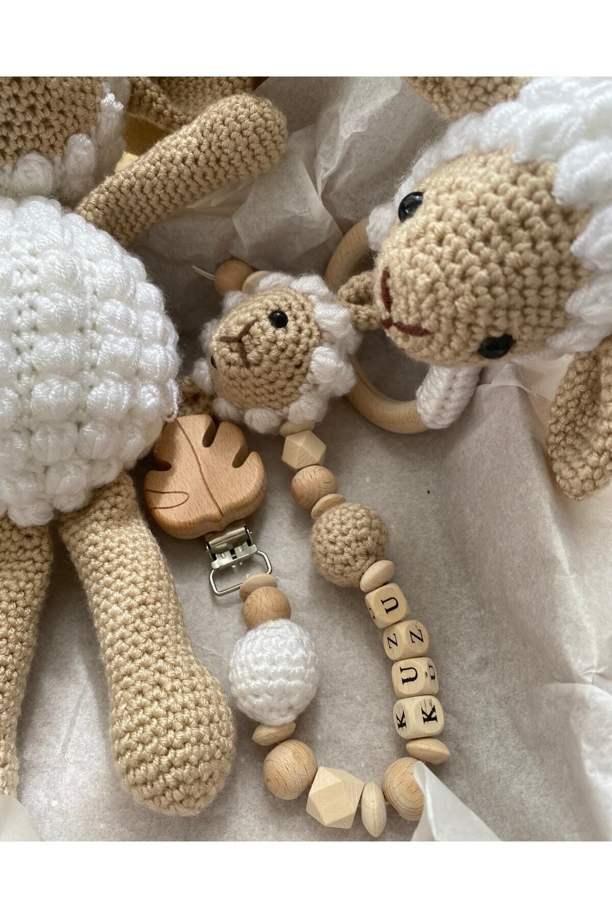 tiny wood Hoşgeldin Bebek, Unisex, Organik Uyku Arkadaşı Emzik Zinciri Diş Kaşıyıcı Yenidoğan Hediye Seti fotoğrafı 4 (önizleme)