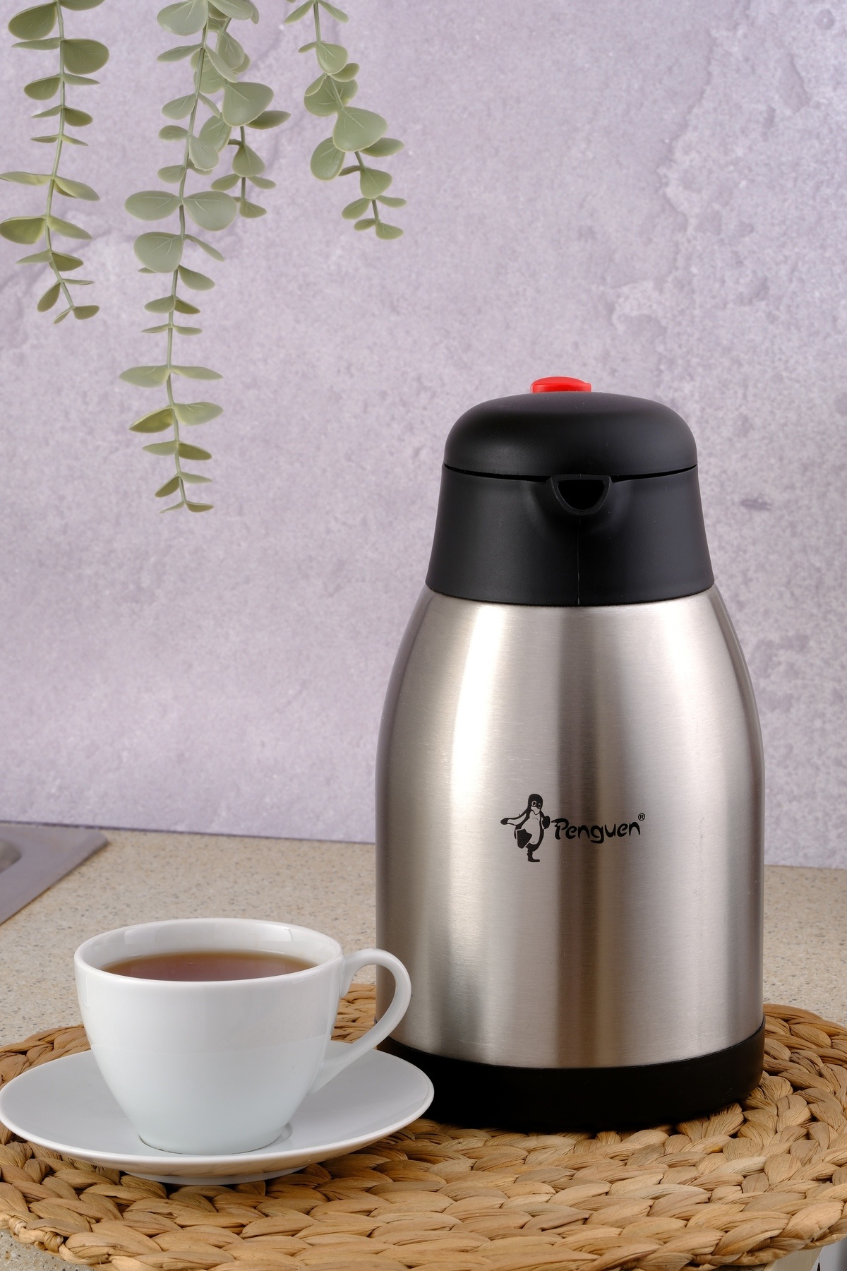 Penguen 1200P 2 Litre Çelik Soğuk Sıcak Su Ve Çay Termosu
