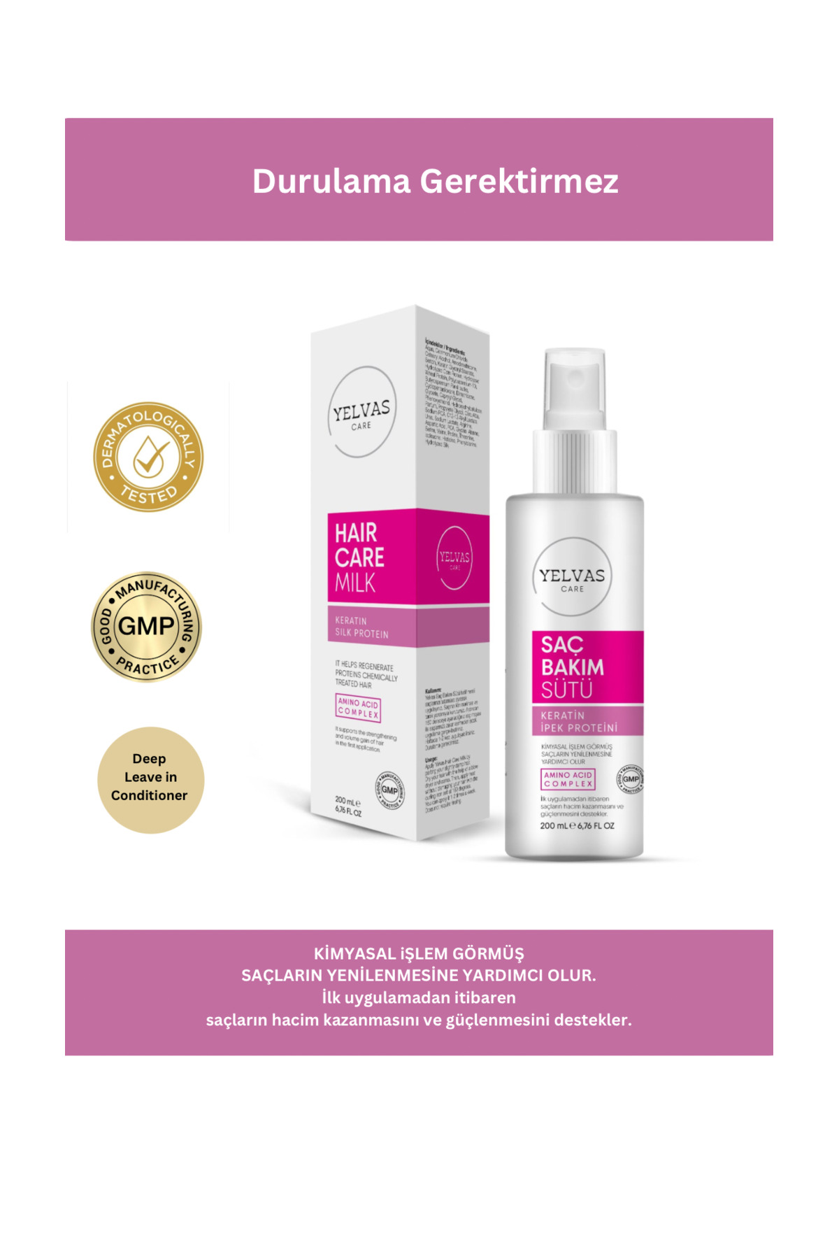 Yıpranmış Saçlar İçin Keratin Ve Protein Formaldehitsiz Saç Onarıcı 200 Ml — 866 — تصویر 7 از 9