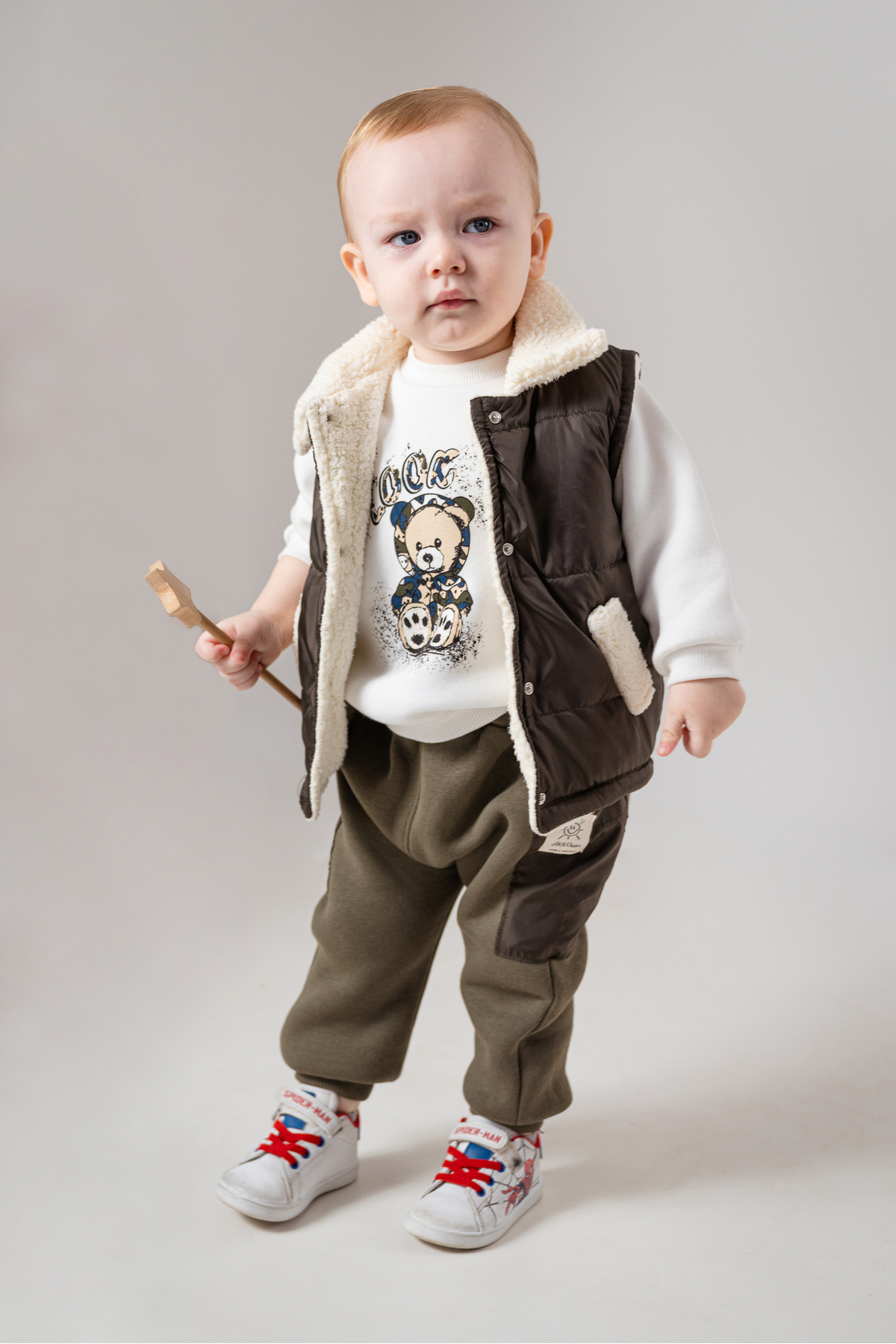 Jikko Baby Jikko Boys Takım Şişme Yelekli Kuzu Astarlı Mikro Cepli Takım fotoğrafı 2 (önizleme)