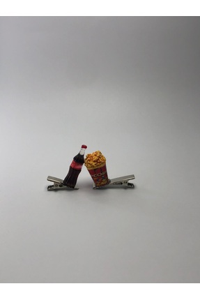 MİNİMERİ JEWELRY KIRMIZI POPCORN VE ŞİŞE KOLA TOKA