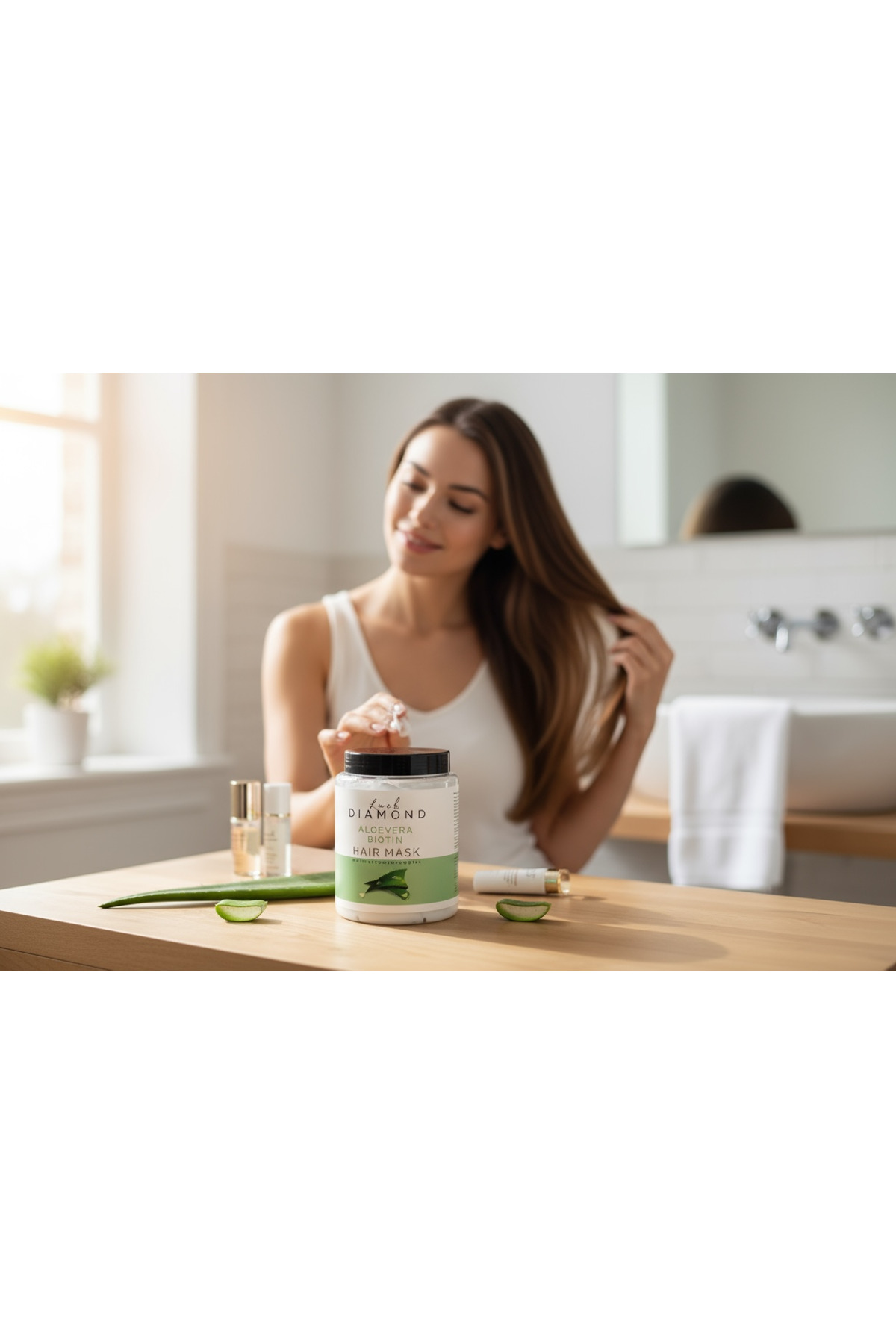 Dıamondluck Aloevera&Bıotın Saç maskesi 1000ml — dl005 — تصویر 3 از 4