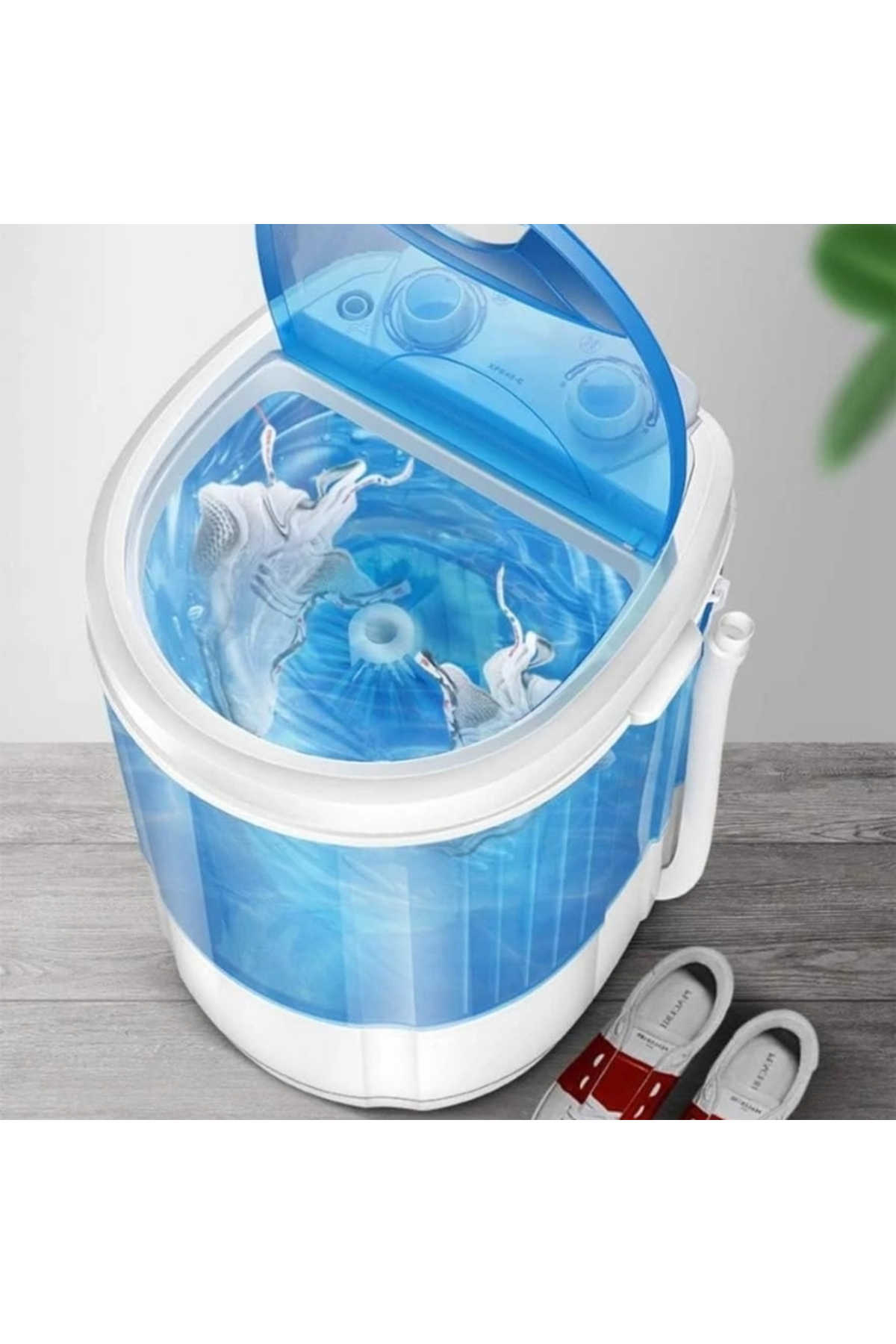غسالة ملابس وأحذية صغيرة (موديل DLC-37155) - أزرق