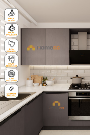 HOMECC İNTERİOR Yapışkanlı Folyo - Masa Kaplama Folyosu - Mobilya Duvar Kapı ...