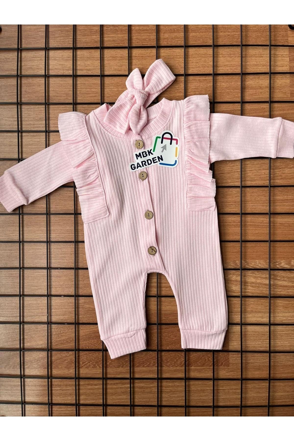 MBK GARDEN 3-6-9 Aylık Kurdele Aksesuarlı Bebek Tulumu fotoğrafı 7 (önizleme)